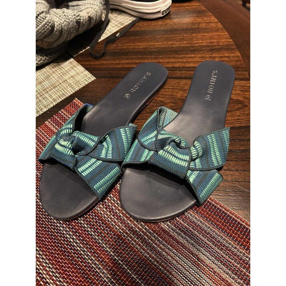 Rothy’s The Knot Slip On Bow Twist Slide Sandal Black Size 8.5 Summer Co… - Picture 4 of 4